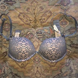 Aerie Push-Up Bra 32B Gray/Tan Animal Print